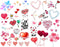 Seasonstorm Love Red Heart Aesthetic Diary Travel Journal Paper Stickers, Scrapbooking Stationery Sticker Flakes