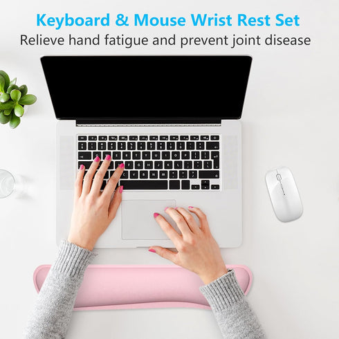 Dapesuom Enlarge Keyboard Wrist Rest, Cute Memory Foam Keyboard Wrist Cushion for Computer Desk Mats Support, Typing