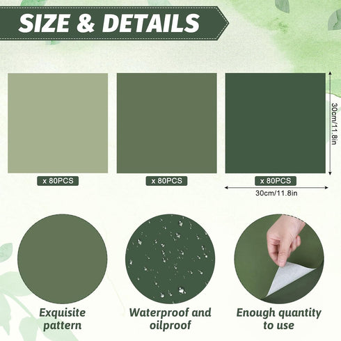 240 3 Whaline Sheets Sage Green Wax Paper Solid Green Deli Paper Colors Sandwich Wrapping Tissue Basket Liner for Food