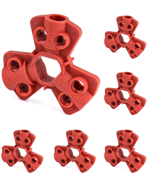 QWORK Pneumatic Quick-Disconnect Lockout, Pack of 6 for 1/4", 3/8", 1/2" Male Connectors
