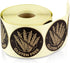Gluten Free Stickers, 2 inch Round Golden Brown - 300 Labels, Self-Adhesive Allergen Warning for Wedding Meals