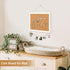 Double-Sided Cork Board for Wall, 16" x 12" Hanging Wood Framed Bulletin Board, Picture Display for School Office