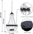 SUNNYPARK 28 30 Hanging Solar Lantern Outdoor, Modern Clear Crystal Acrylic Chandelier with Blue Lights S Hook
