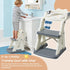 Daneried Toddlers,2 1 Potty Training Toilet Seat for in Toddler Toilet Seat with Steps, Grey Adjustable Toddler Seat