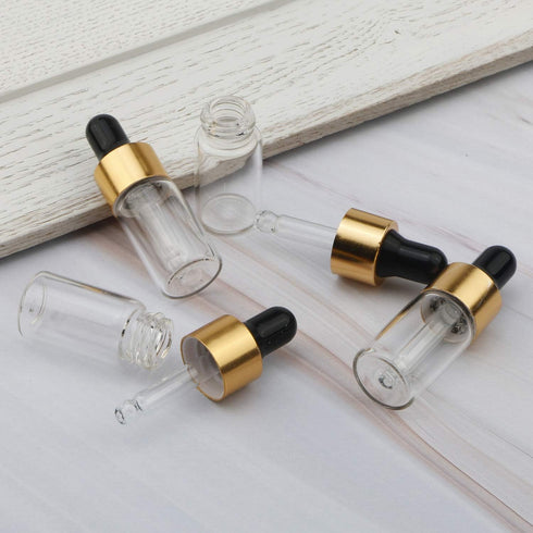 3ML Mini Clear Glass Essential Oil Dropper Bottles, Multi-function Empty Eye Dropper Bottle, 30 Pack
