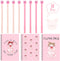 Kosiz 11 Pcs Pig Gifts - 8 Pcs Pig Gel Pens & 3 Pcs Pig Spiral Notebook, Cute Pig Stationary Gift for Women Girls