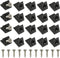 PATIKIL Plastic Corner Braces, 100 Pcs Black L-Brackets Furniture Angle Code Bracket