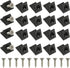 PATIKIL Plastic Corner Braces, 100 Pcs Black L-Brackets Furniture Angle Code Bracket