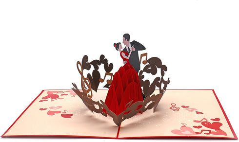 Liif Love Couple 3D Greeting Pop Up Card - Valentines Day, Anniversary, Wedding, Thank You