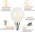 Dimmable G15 Bulb(25W 2W E12 Bulb, G15 Bulb 200 3000K, 6-Pack Frosted LED Light Equivalent), Globe LED Small Chandelier