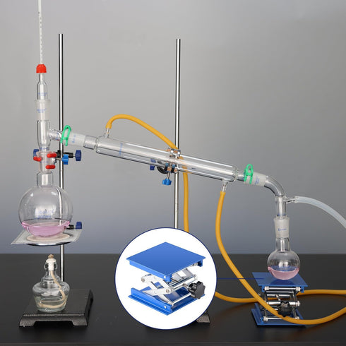 Lab Jack, 6x6 inch Anodized Aluminum Laboratory Support Jack with 10 KG Support Weight, 2.4 to 10.2 inch Lift
