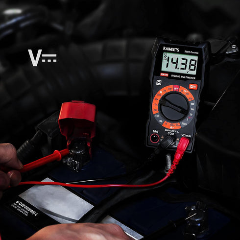 KAIWEETS Digital Multimeter with Case, DC AC Voltmeter, Ohm Volt Amp Tester for Household and Automotive