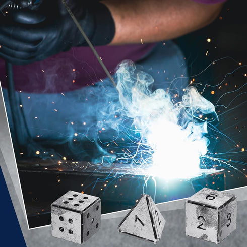 3 Pieces Dice Welding Kit, Mild Steel Triangle Plate for Beginners, DIY Welding Equipment, 3 Styles (1.5 Inch)