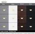 QOGRISUN 5-Pack Solid Brass Cabinet Pulls, Gold Half Moon Drawer Handles, 1-7/8-Inch Overall Length, Kitchen Cupboard