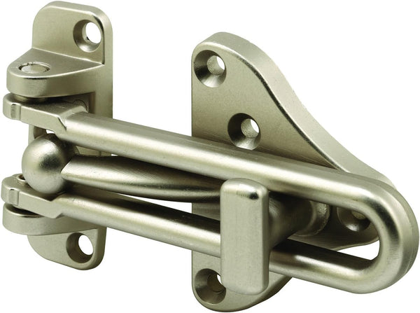 Prime-Line U 11316 Swing Bar Door Guard With High Security Auxiliary Lock,