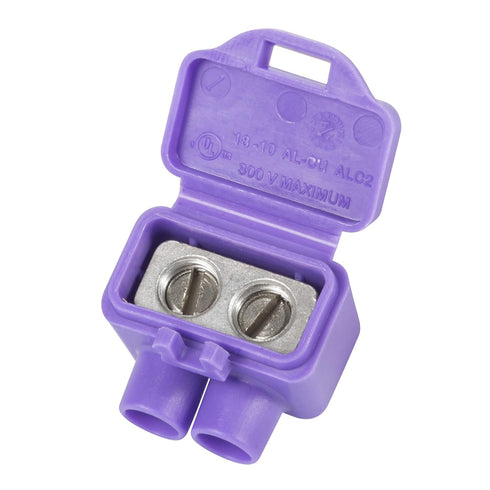 King Innovation 95015 AlumiConn Wire Connector, 10 pk, Purple