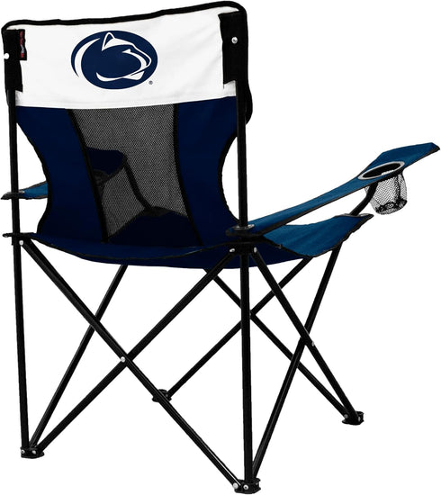Logo Brands NCAA Penn State Nittany Lions Elite Portable Chair - Premium Outdoor Chair with Cup Holder, Powder-Coated