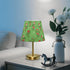 (Bulb Included),7.9x12.6in Table Lamp Christmas Cactus Pattern with Hats Desk Lamp with Fabric Shade Tablelamp