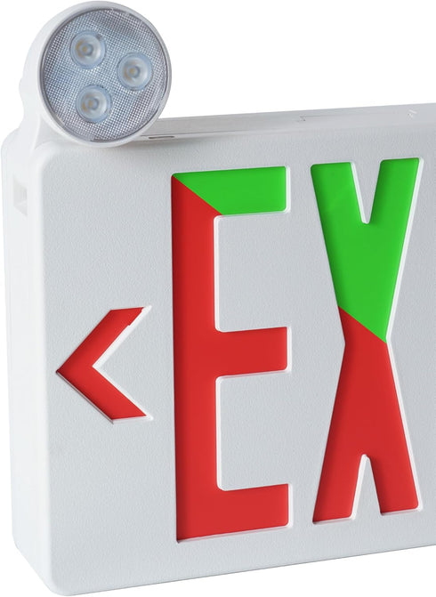 RP Lighting + Fans Pike Dual Color LED Exit Sign with Self-Diagnostic Option - White
