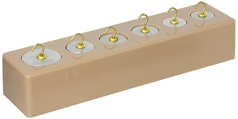 United Scientific WSAL06 Aluminum Hooked Weight Set, One Each of 100g, 50g, 40g, 30g, 20g, 10g