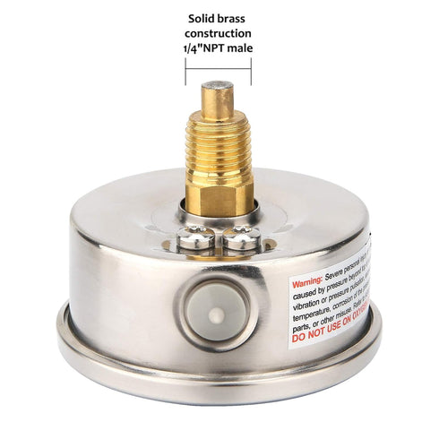 MEASUREMAN Tridicator, Thermo-Manometer, 2-1/2", Silicone Oil Filled, 0-160psi/30-250 deg F, Stainless Steel Case