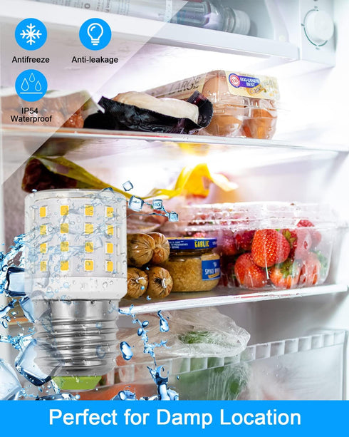 KEI D34L Refrigerator Bulb AC100-265V 3.5W, 4W LED Bulb E26 Medium Base Bright Lamp for Freezer Appliance Lighting