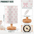Generic Pink Bows Hearts Small Desk Lamp for Bedroom Nightstand Bedside Lamps with USB Table Lamp with Fabric Night