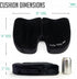 Tailbone Cushy Tushy Premium Foldable Travel Seat Cushion - for Relief of Lower Back, Sciatic, Butt and Pain - for Home