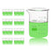 Utile 100ml Glass Beaker Set, 24pcs of 3.4oz Upgraded Thickening Chemical Beakers with Printed Graduation