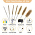 7Pcs Wire Tube Brushes, Brass Bottle Brush, Long Cleaning Brushes for Tubes, Bottles, Glass, and Straws