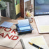 Pop Up Notes Dispenser Acrylic Holder for 3 x 3 Inch Sticky Notes, Black Base Clear Top Small Container for Office Home