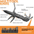Gifts for Men - Multitool Pocket Knife with Blade, Perfect for Camping, Emergency, and Outdoor Use