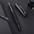 Hongdian 6013 Pure Black Solid Metal Fountain Pen with Extra Fine Nib, Senior General Ink Converter Pen in Metal Box