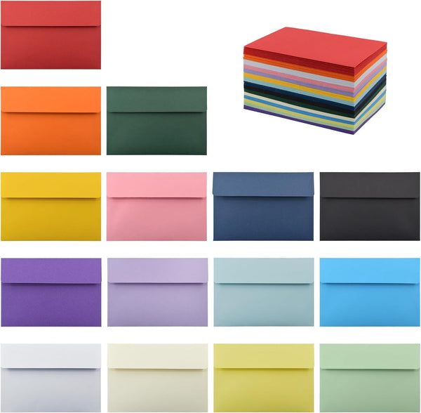 VANRA 150 Pack Colorful A4 Envelopes for Invitations, Greeting Cards, Wedding Invitations, Photos (15 Assorted Colors)