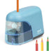 Eagle Electric Pencil Sharpener, Battery Powered with LED Light, Portable, Ideal for Kids and School Supplies (Blue)