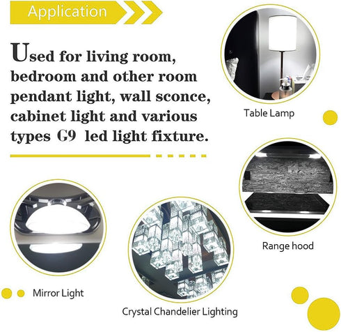 Armynetwork G9 Bulb, 8W G9 Bulb Dimmable, Bulb G9 6000k, 100W G9 4 Pack Led Led Bi Pin Base(Led Base), Daylight
