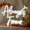 Ineonlife Always Forever Neon Sign for Wall Decor Love Oh Baby White