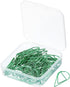 MECCANIXITY Metal Paper Clip, 50 Pieces, Drop-Shaped with Box, 1.3 Inch Light Green for Crafts