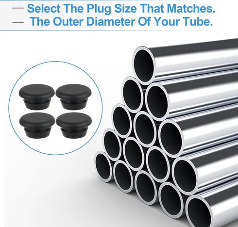 10 Pcs 10mm Rubber Hole Plug, Black Silicone Round Snap-in Type Locking Furniture Hole Plug Protective Cover
