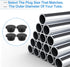 10 Pcs 10mm Rubber Hole Plug, Black Silicone Round Snap-in Type Locking Furniture Hole Plug Protective Cover