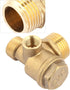 3-Way Air Compressor Valve Male Threaded Non-Return Check Valve, Brass Tube Connector Tool, 3 Port Spare Parts