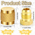 1/4'' Flare Caps, Round Brass HVAC Locking Caps with Neoprene O-Ring Seal, AC Service Valve Caps (5PCS)