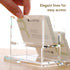 SANRUI Business Card Holder for Desk, Clear Acrylic Horizontal Business Card Display Stand with 2 Slots