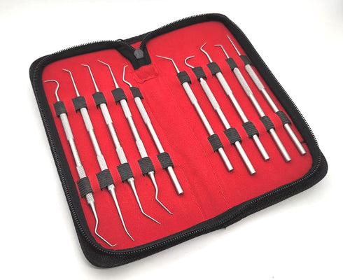 Set of 10 Stainless Steel Precision Micro Probe Set Combo, 5.5 inch-6 inch Overall Length