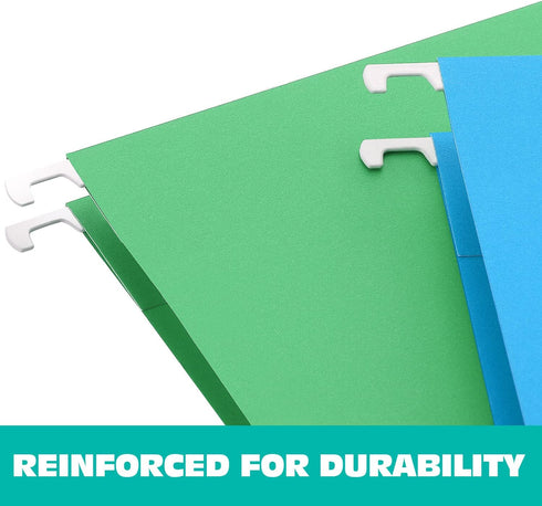 HERKKA 30 Pack Extra Capacity Legal Size Hanging File Folders, Reinforced with Heavy Duty 3 Inch Expansion