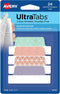 Avery Margin Ultra Tabs, 2.5" x 1", Assorted Metallic Geometric Designs, 24 Repositionable Page Tabs
