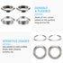 WILLBOND Grommet and Washer Kit, Finish Eyelet for Clothes, Fabric, Leather Tag Bag (500 Pieces, Silver, 1/2 Inch)