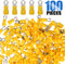 Glarks 100pcs 12-10 Gauge M4 Ring Electrical Insulated Quick Splice Crimp Terminals Connectors