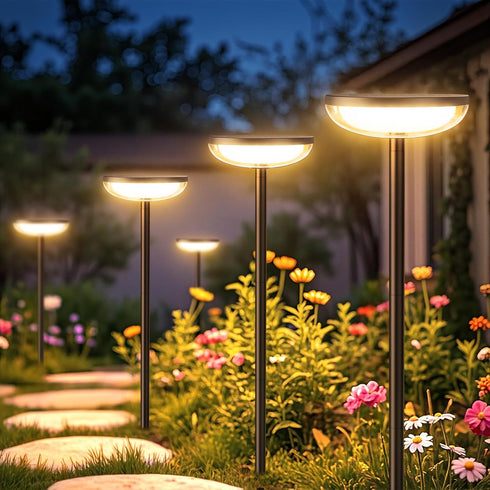 ELECLINK Tall Solar Pathway Lights Outdoor, 2 Pack Solar Garden Lights Outdoor