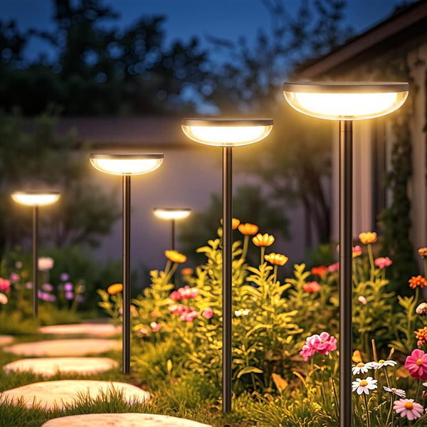 ELECLINK Tall Solar Pathway Lights Outdoor, 2 Pack Solar Garden Lights Outdoor